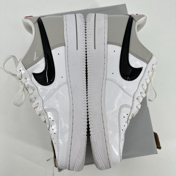 Nike Air Force 1 Women White Essential Light Patent Leather Ore Sneaker 10 Shoes - Picture 6 of 12